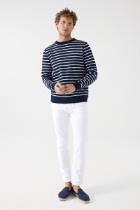 THIN WOOLLEN JUMPER WITH STRIPES