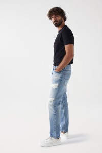 CRAFT SERIES REGULAR JEANS WITH RIPS