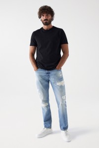 CRAFT SERIES REGULAR JEANS WITH RIPS