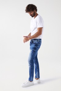 CRAFT SERIES SKINNY-JEANS IM DESTROYED-LOOK