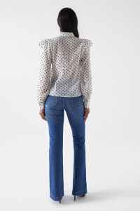 POLKA DOT SHIRT WITH RUFFLES