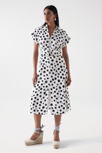 POLKA DOT MIDI DRESS