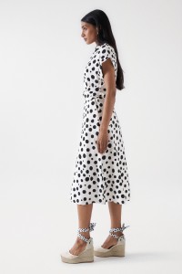 POLKA DOT MIDI DRESS