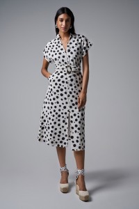 POLKA DOT MIDI DRESS