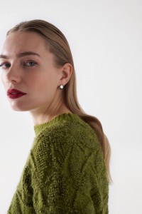 JACQUARD SWEATER WITH WOOL AND MOHAIR