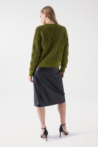 JACQUARD SWEATER WITH WOOL AND MOHAIR