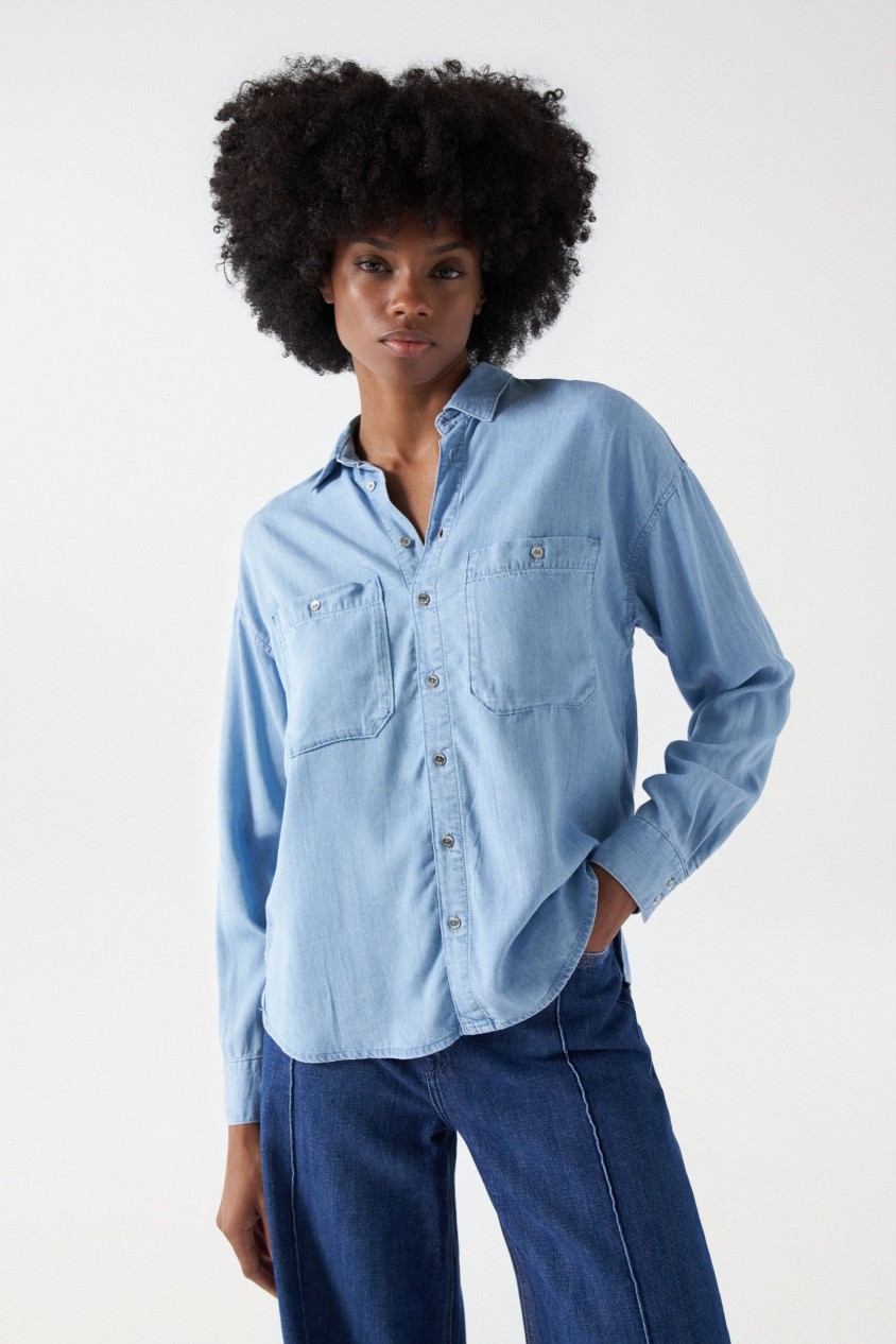 CHEMISE EN LIGHTDENIM LOOSE