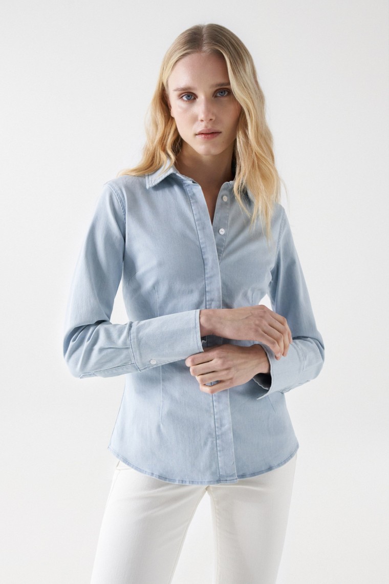 SLIM FIT LIGHTDENIM SHIRT