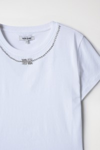 T-SHIRT WITH GLITTERY APPLIQUS