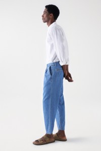 TAPERED PANTS IN LIGHTDENIM