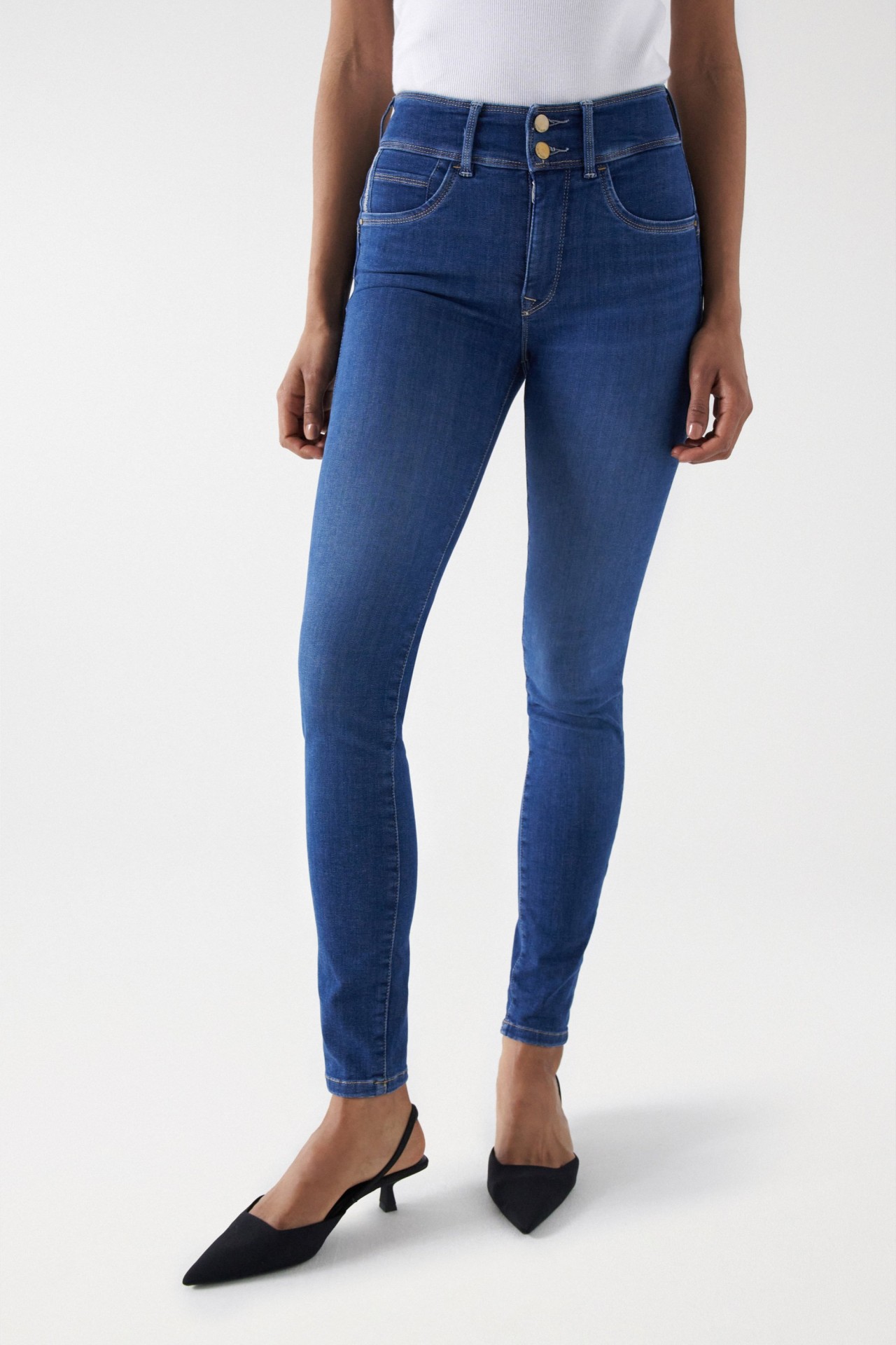 JEAN SECRET PUSH IN SKINNY AVEC BRODERIE