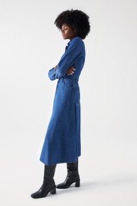 LONG LIGHTDENIM SHIRT DRESS