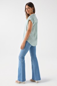 PLAIN SATIN-FEEL SHIRT