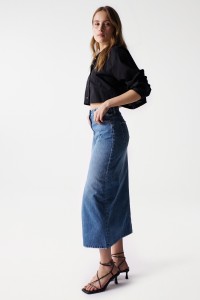 LONG DENIM SKIRT