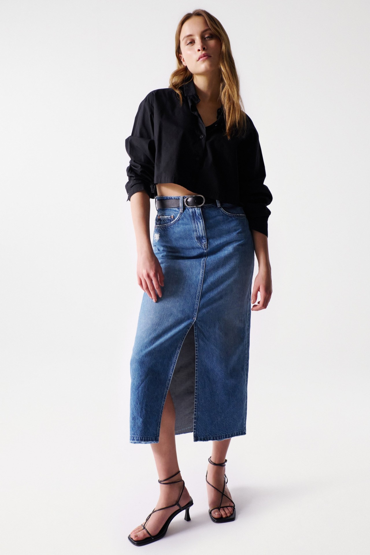 LONG DENIM SKIRT