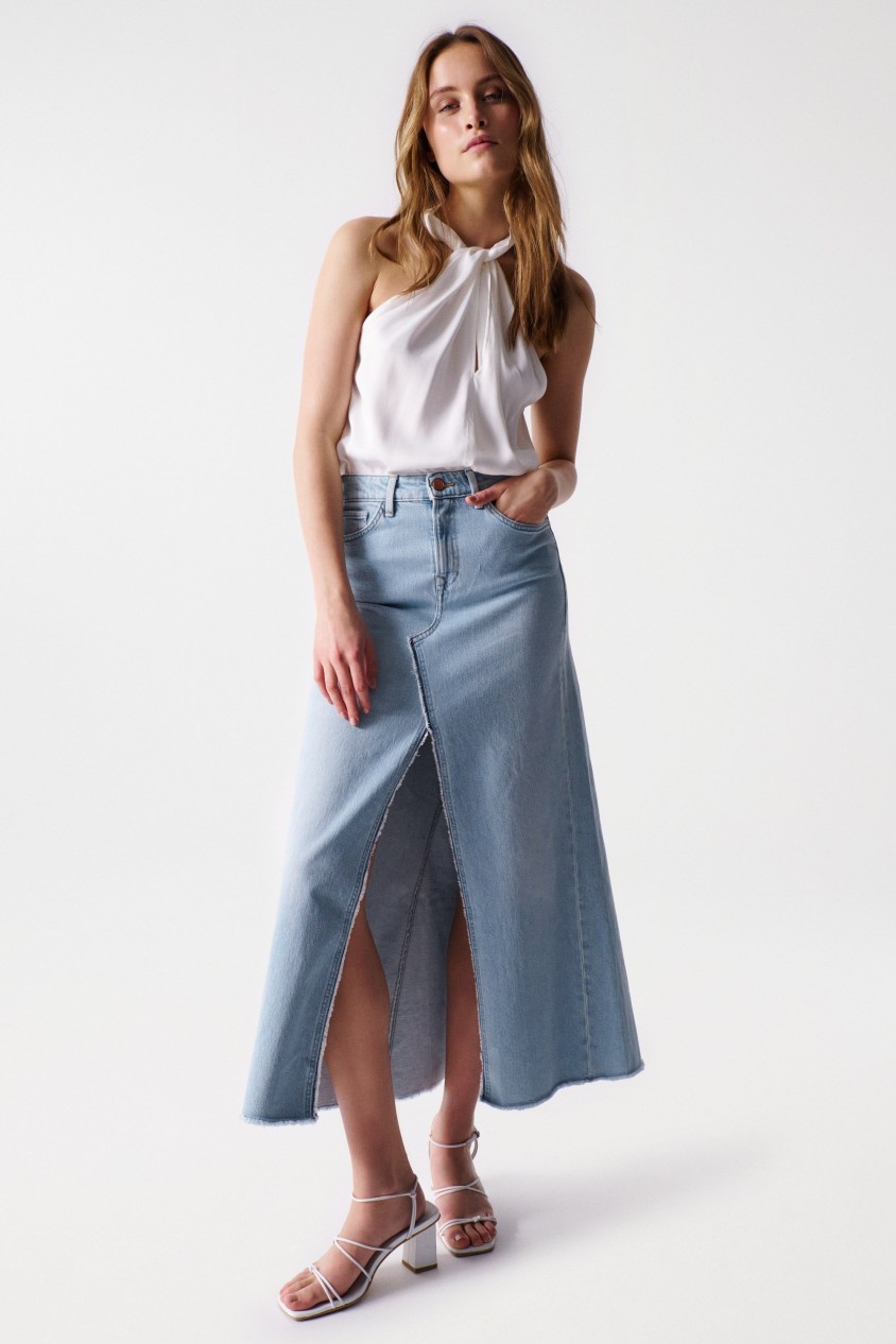 TRUE LONG DENIM SKIRT