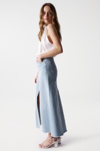 TRUE LONG DENIM SKIRT