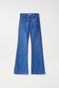 JEANS DESTINY PUSH UP FLARE COM PRESILHAS CRUZADAS