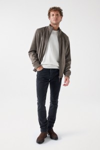 CASACO BOMBER EM SUEDE