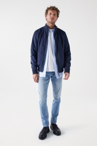 BLOUSON AVIATEUR EN DAIM