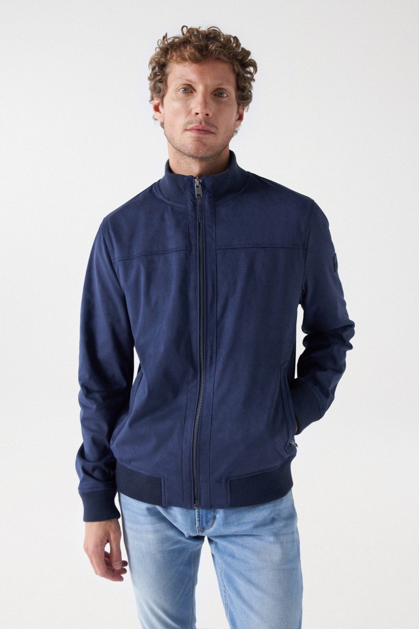 BLOUSON AVIATEUR EN DAIM