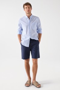 LINEN BLEND SHORTS