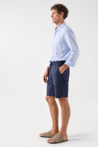 LINEN BLEND SHORTS