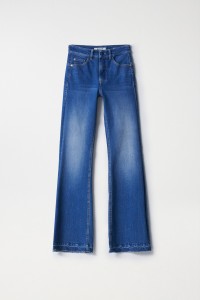 FAITH PUSH IN FLARE JEANS WITH HEM DETAIL