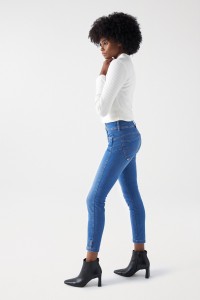 SECRET PUSH IN-JEANS, CROPPED SKINNY-PASSFORM, MIT SEN