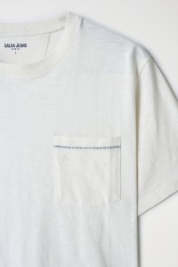 T-SHIRT WITH POCKET AND STRIPE DETAIL