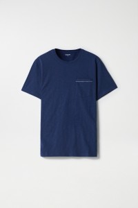 T-SHIRT WITH POCKET AND STRIPE DETAIL