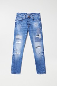 JEANS SLIM CRAFT SERIES COM DETALHES PREMIUM