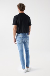 JEANS SLIM CRAFT SERIES COM ROTOS