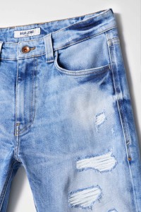 JEANS SLIM CRAFT SERIES COM ROTOS