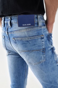 JEANS SLIM CRAFT SERIES COM ROTOS