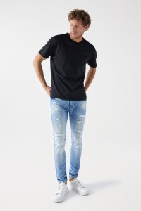 CRAFT SERIES SLIM JEANS WITH RIPS