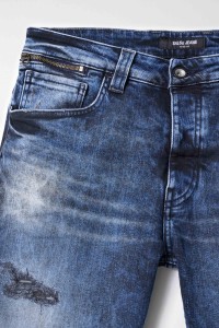 JEANS REGULAR CRAFT SERIES AVEC DCHIRURES NOIRES