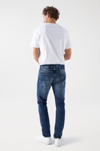 JEANS REGULAR CRAFT SERIES COM ROTOS PRETOS