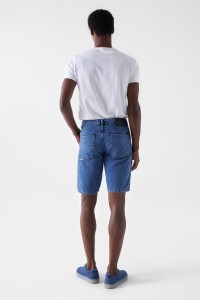 LINEN MIX TEXTURED SHORTS