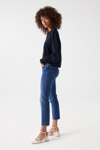 PANTALONS EN JEAN DESTINY PUSH UP CROPPED SLIM