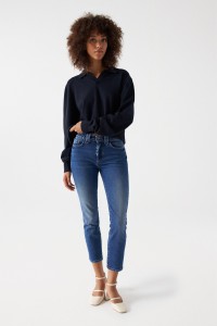 DESTINY PUSH UP CROPPED SLIM JEANS