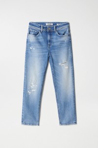 TRUE-JEANS MIT RISSEN