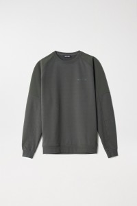 SWEATSHIRT WITH TECHNICAL FABRIC DETAILS