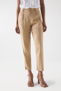 SLIM FIT LEINEN CHINO