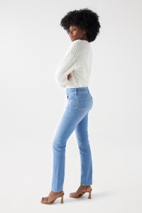 SECRET PUSH IN-JEANS, SLIM-PASSFORM, MIT GLANZEFFEKTEN