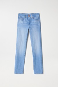 SECRET PUSH IN-JEANS, SLIM-PASSFORM, MIT GLANZEFFEKTEN