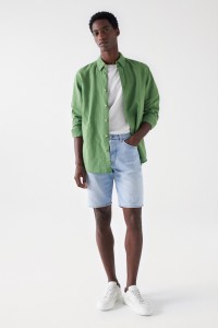 REGULAR FIT DENIM SHORTS