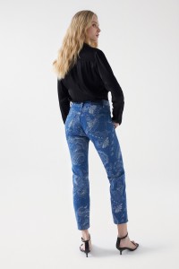 VAQUEROS DESTINY PUSH UP JACQUARD CROPPED SLIM