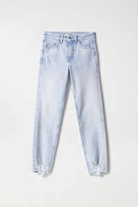 FAITH PUSH IN-JEANS, CROPPED SLIM, MIT GLANZSTEINEN