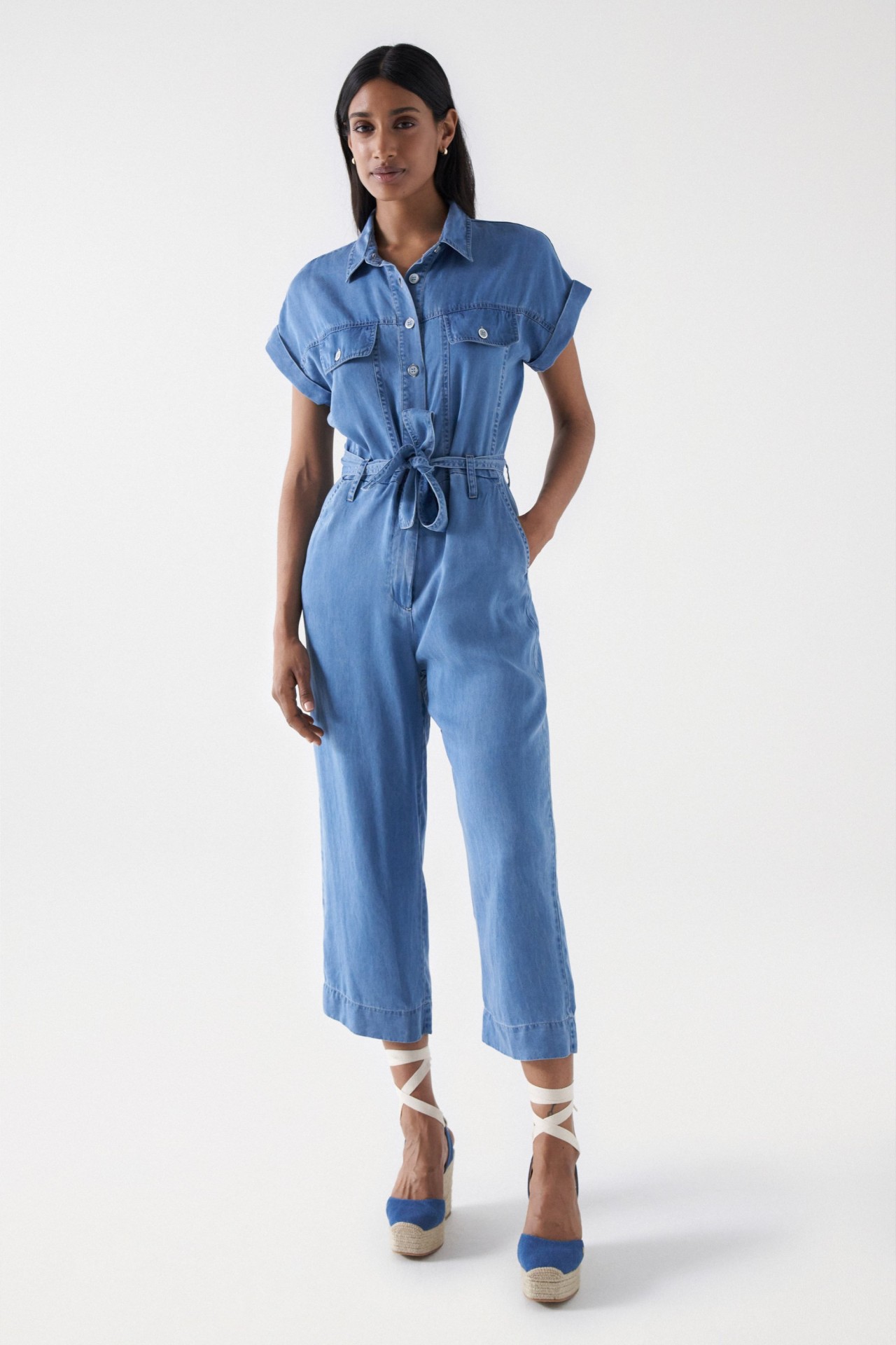 MACACO LIGHTDENIM PERNA CROPPED STRAIGHT